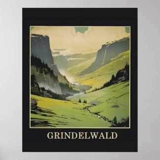 Grindelwald Switzerland Travel Poster