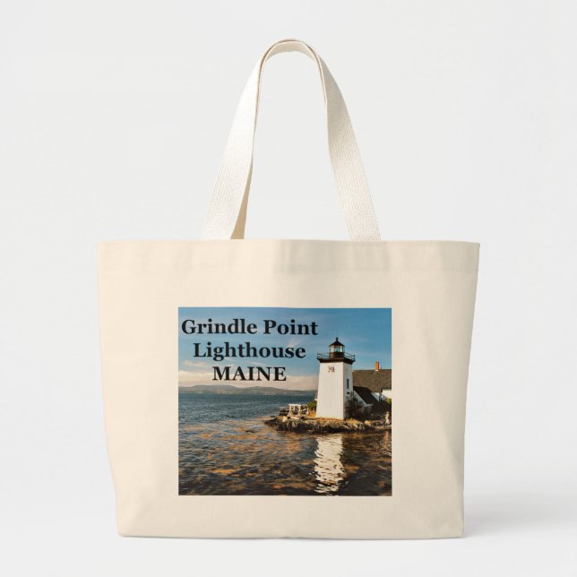 Grindle Point Lighthouse, Maine Tote Bag (Front)