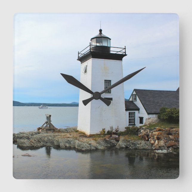 Grindle Point Lighthouse, Maine Wall Clock (Front)