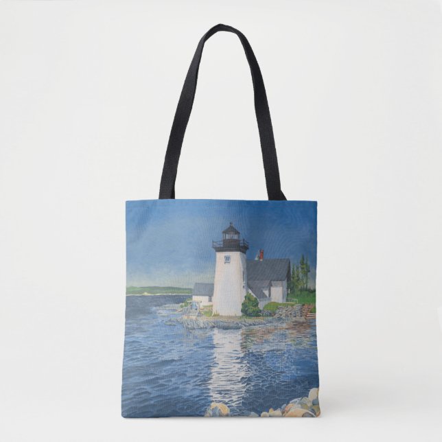 Grindle Point Lighthouse Tote Bag (Front)