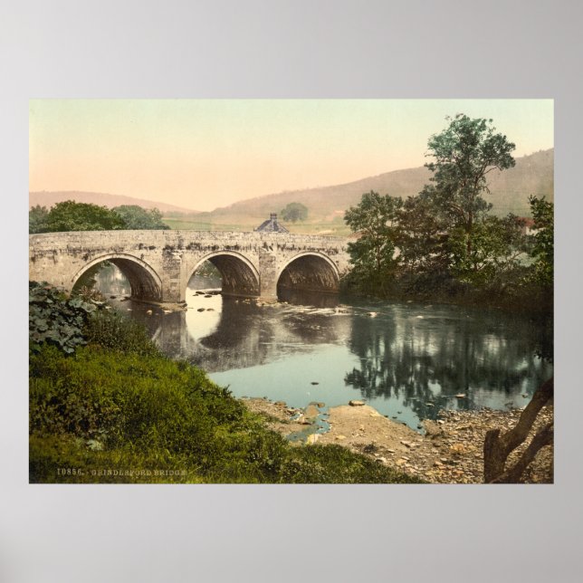 Grindleford Bridge, Derbyshire, England Poster (Front)