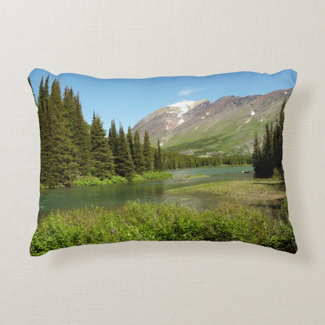 Grinnell Creek at Glacier National Park Accent Pillow (Front)