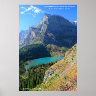 Grinnell Lake and Angel Wing Mountain Poster