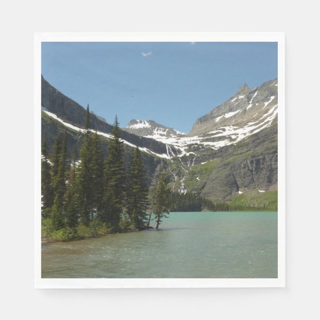 Grinnell Lake at Glacier National Park Napkin (Front)