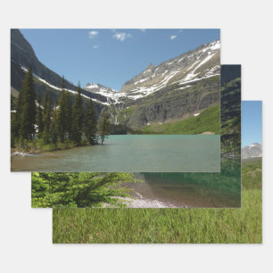 Grinnell Lake at Glacier National Park Wrapping Paper Sheet