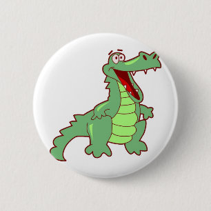 Grinning Alligator 2 Inch Round Button