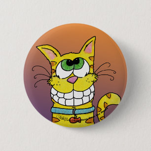 Grinning Cat 2 Inch Round Button