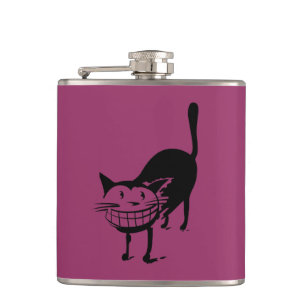 Grinning Cat Hip Flask