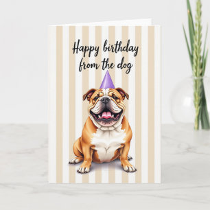 Grinning Dog Birthday Card