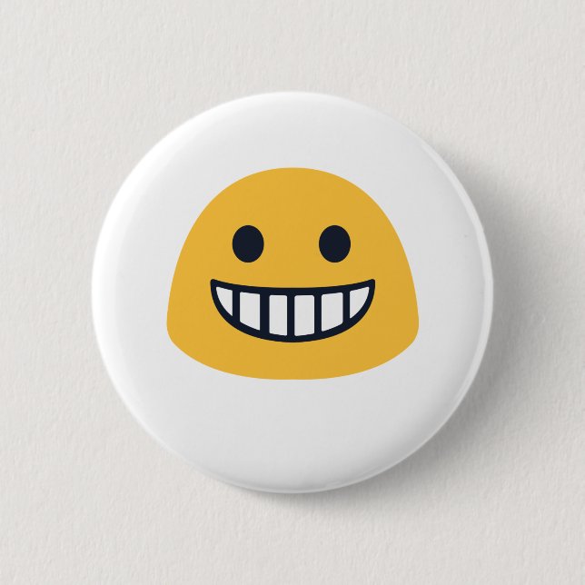 Grinning Emoji 2 Inch Round Button (Front)