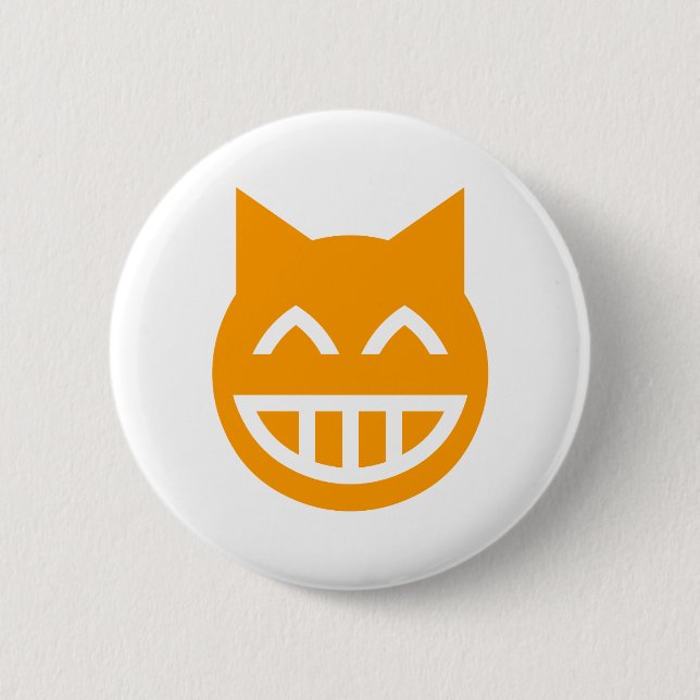 Grinning Emoji Cat 2 Inch Round Button (Front)