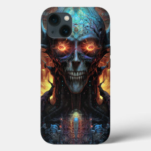 Grinning Evil Alien Man Sci-Fi Art iPhone 13 Case