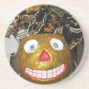 Grinning face coaster