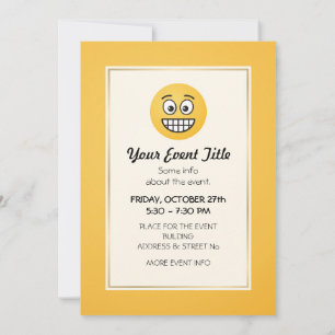 Grinning Face with Open Eyes Invitation