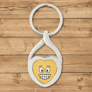 Grinning Face with Open Eyes Keychain