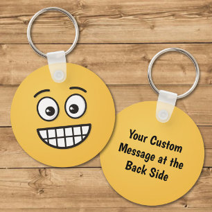 Grinning Face with Open Eyes Keychain