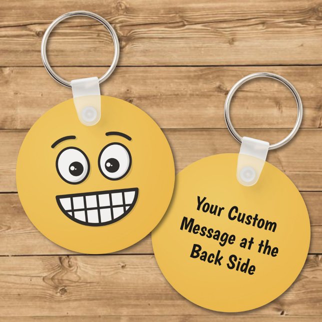 Grinning Face with Open Eyes Keychain (Creator Uploaded)