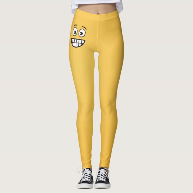 Grinning Face with Open Eyes Leggings (Front)