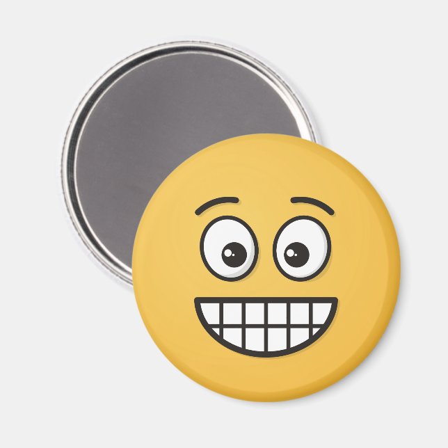 Grinning Face with Open Eyes Magnet (Front/Back)