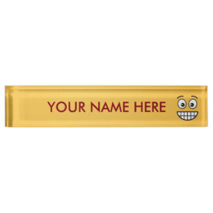 Grinning Face with Open Eyes Nameplate