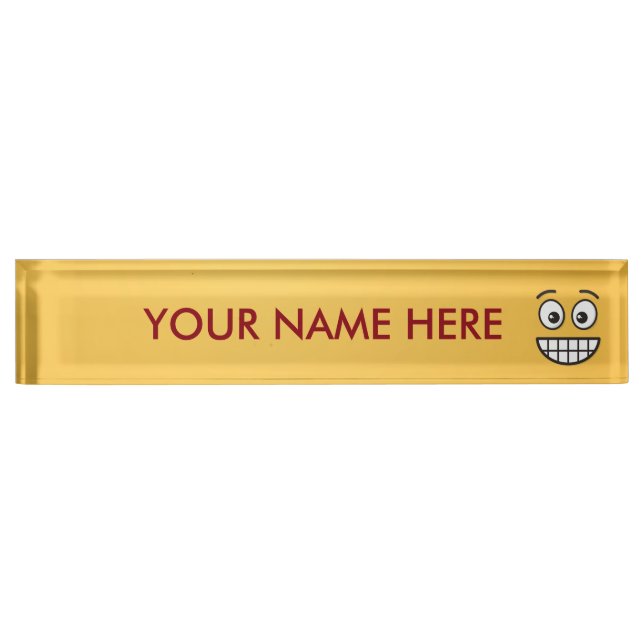 Grinning Face with Open Eyes Nameplate (Front)