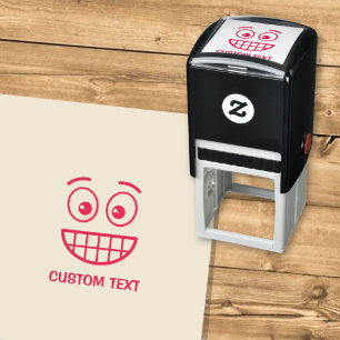 Grinning Face with Open Eyes Self-inking Stamp