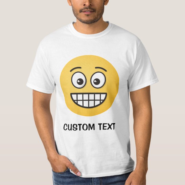 Grinning Face with Open Eyes T-Shirt (Front)
