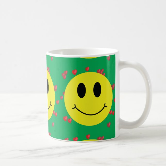 Grinning Face with Red Hearts Coffee Mug (Right)