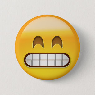 Grinning Face With Smiling Eyes Emoji 2 Inch Round Button