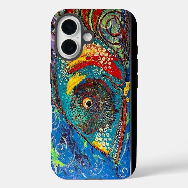 Grinning Grouper iPhone case (Back)