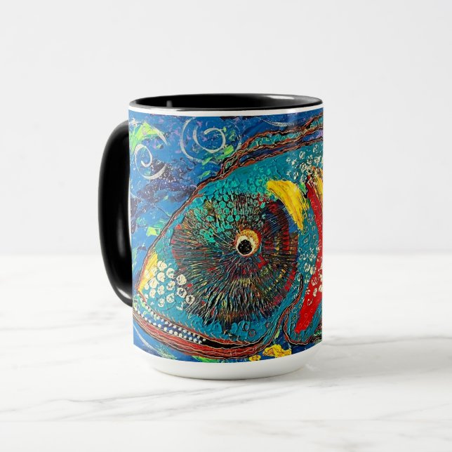 Grinning Grouper Mug (Front Left)