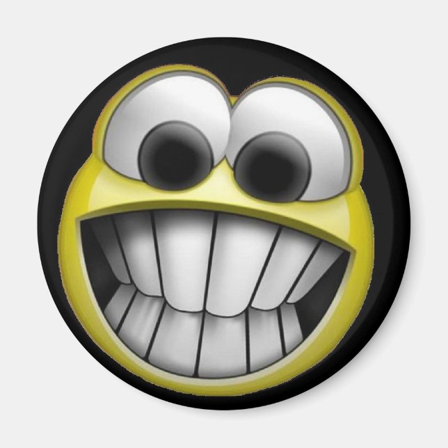 Grinning Happy Face Magnet (Front)