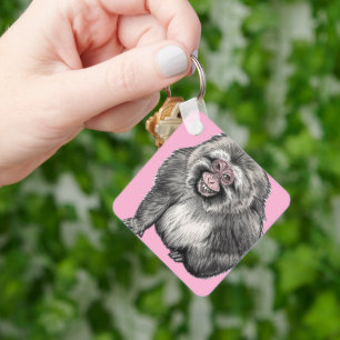 Grinning Monkey - Customizable Funny Gift  Keychain