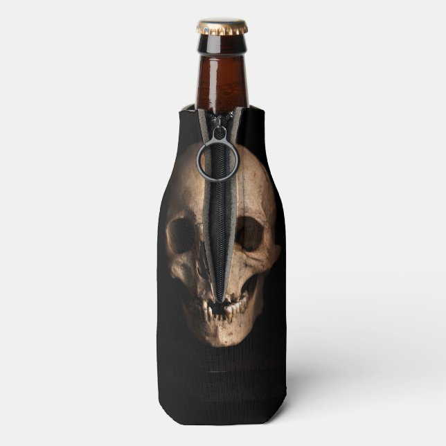 Grinning Skull Head Split Open Bottle Cooler (Bottle Back)
