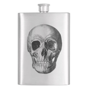 Grinning Skull Hip Flask