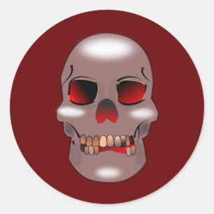 Grinning skull sticker
