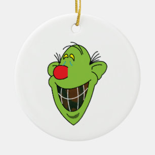 Grinny Goblin Ceramic Ornament