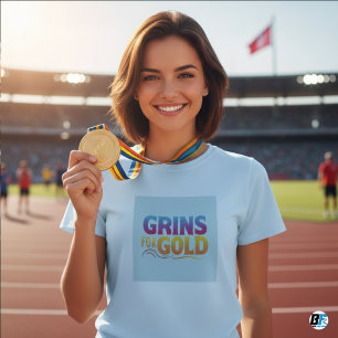 Grins pour T-shirts Gold Funny