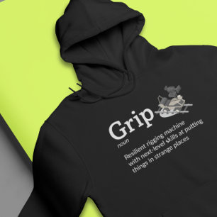 Grip Definition Dark Mode - Film Crew Hoodie