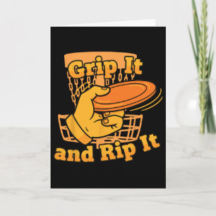 Grip It And Rip It Funny Disc Golf Frisbee Card