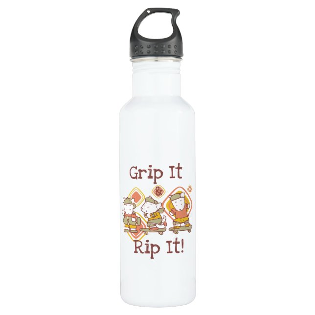 Grip It and Rip It Skateboarding 710 Ml Water Bottle (Front)
