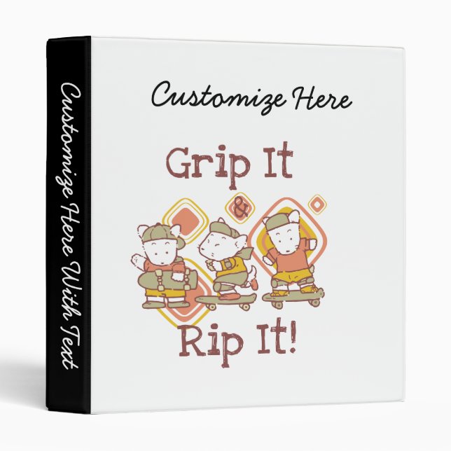 Grip It and Rip It Skateboarding Binder (Front/Spine)