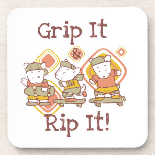 Grip It and Rip It Skateboarding Coaster