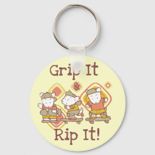 Grip It and Rip It Skateboarding Keychain
