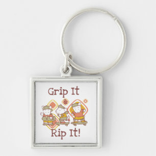 Grip It and Rip It Skateboarding Keychain