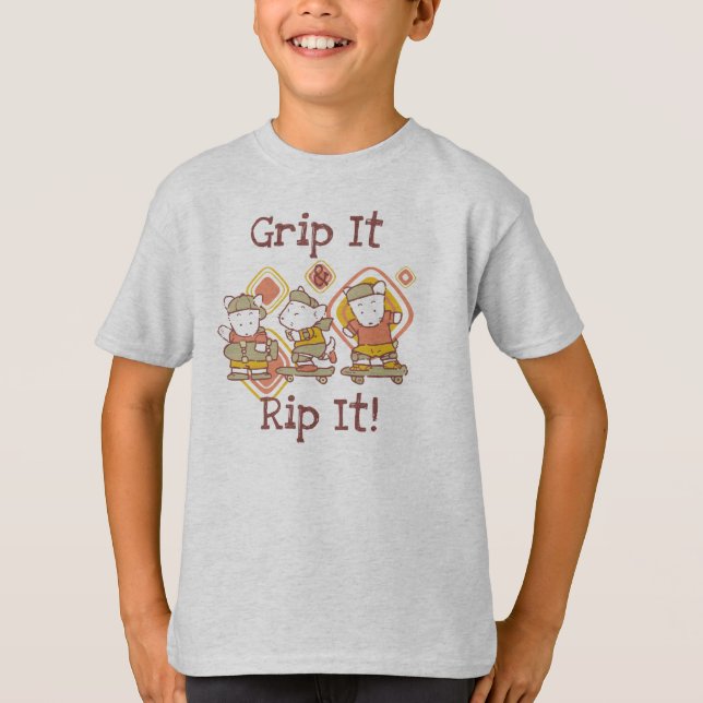 Grip It and Rip It Skateboarding T-Shirt (Front)