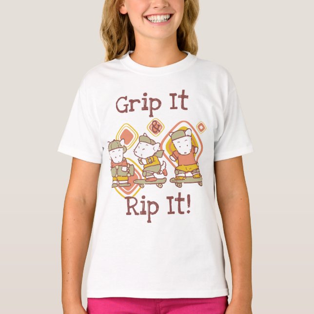 Grip It and Rip It Skateboarding T-Shirt (Front)