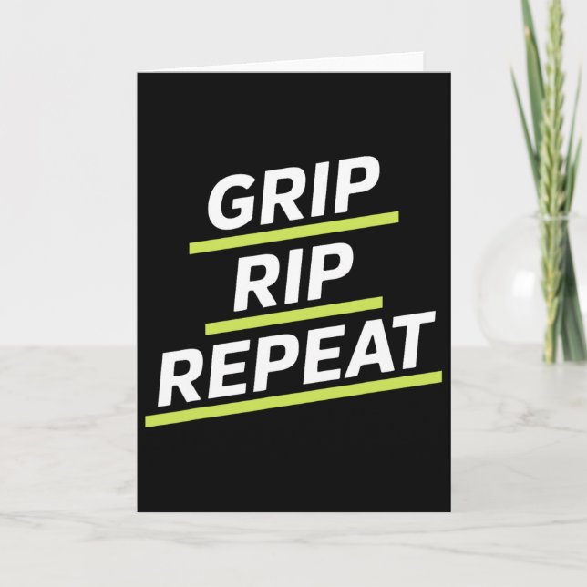 Grip Rip Repeat Disc Golf Shirt For Disc Golf Enth Card (Front)