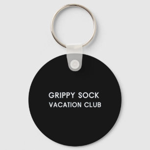 Grippy Sock Holiday Club Mental Health Wellness Keychain