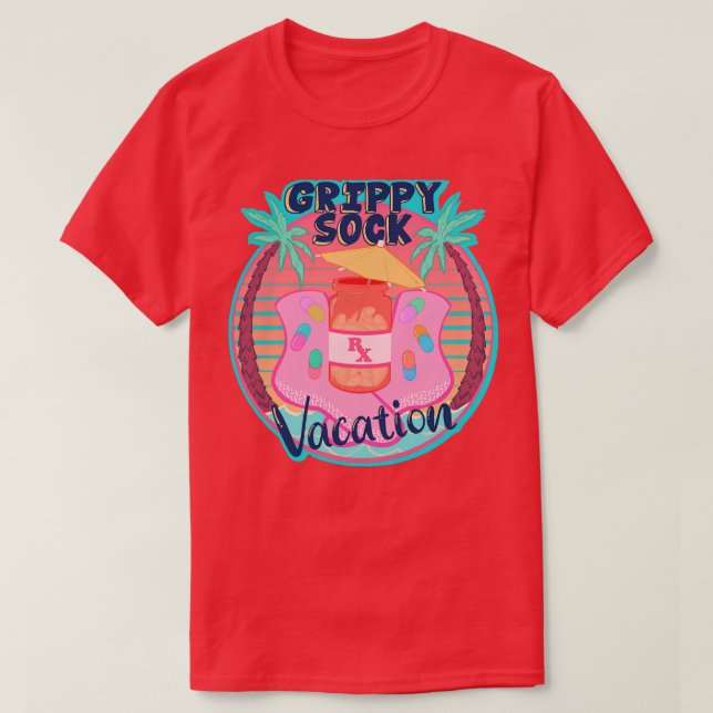 Grippy Sock Vacation T-Shirt (Design Front)